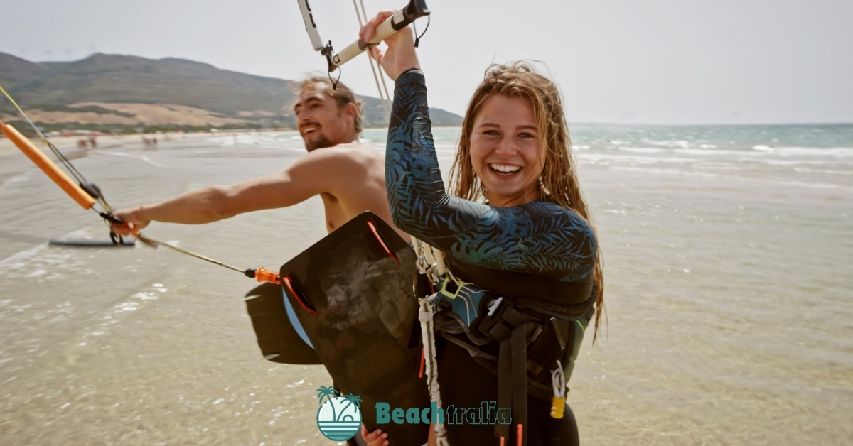 Kitesurfing When the Fremantle Doctor wind picks up